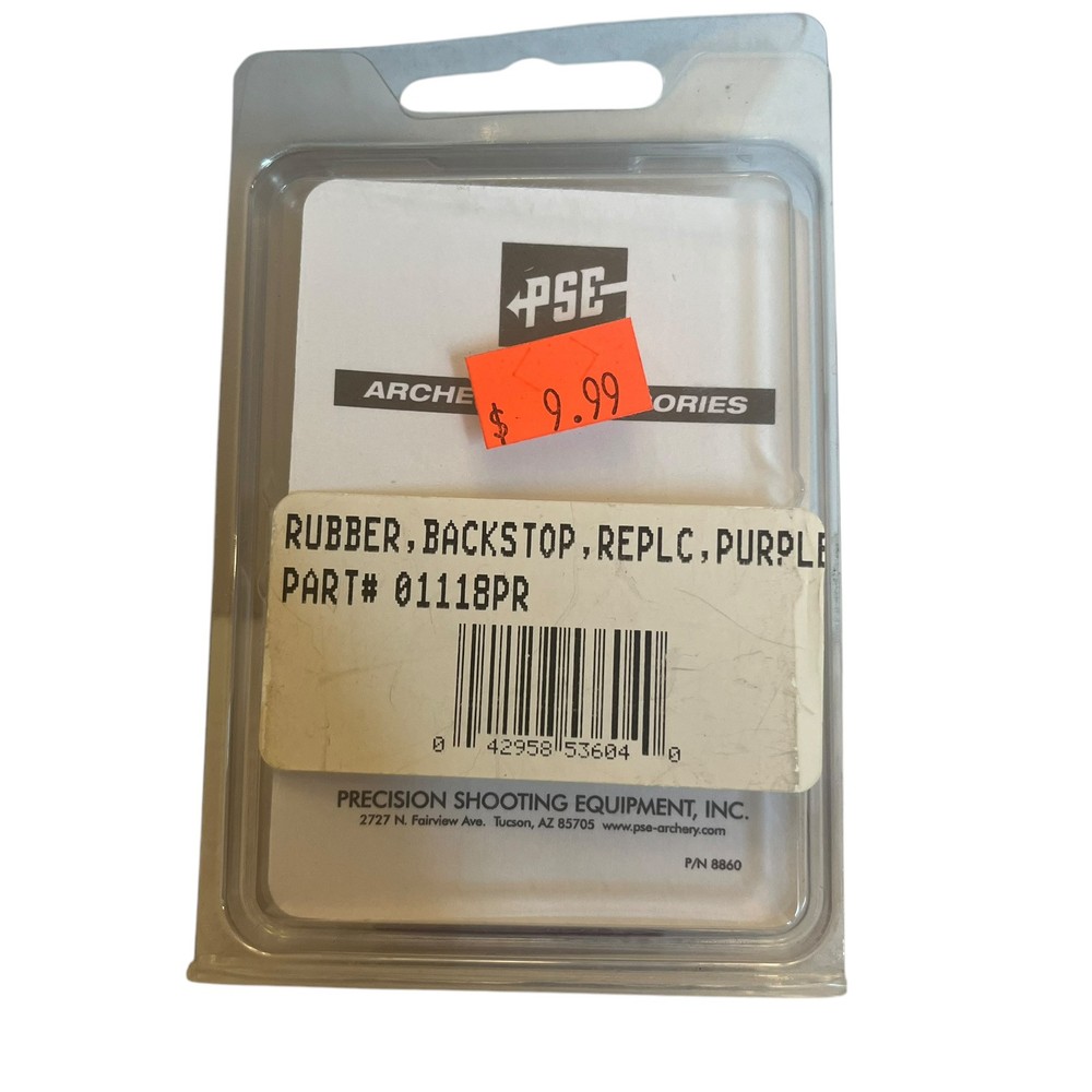 NEW PSE ARCHERY PURPLE COLORED RUBBER BACKSTOP FOR PSE BOW