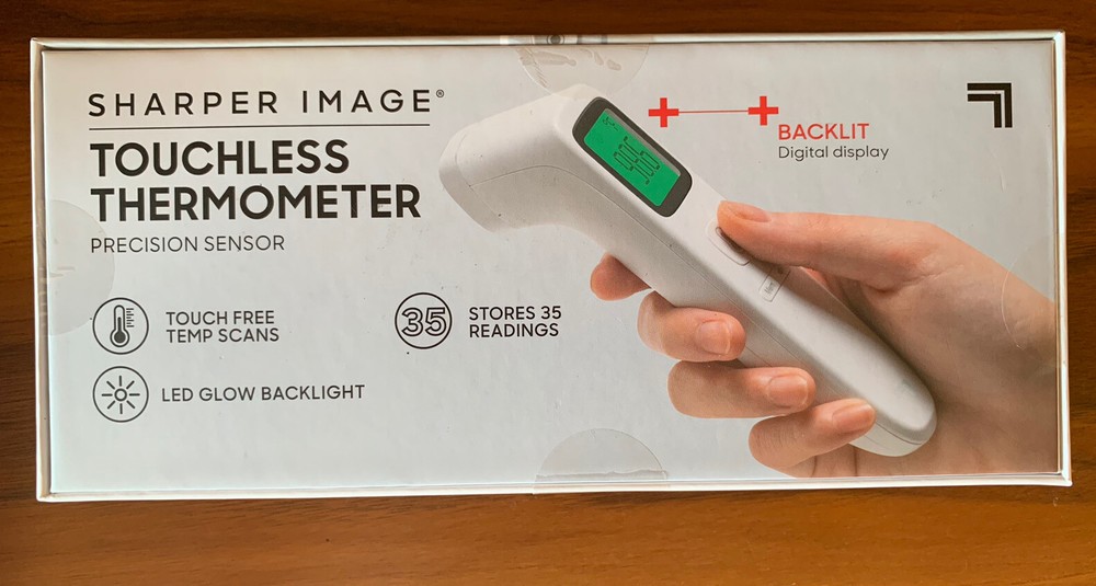 New Sharper Image Touchless Digital Backlit Thermometer (Pack Of 4)