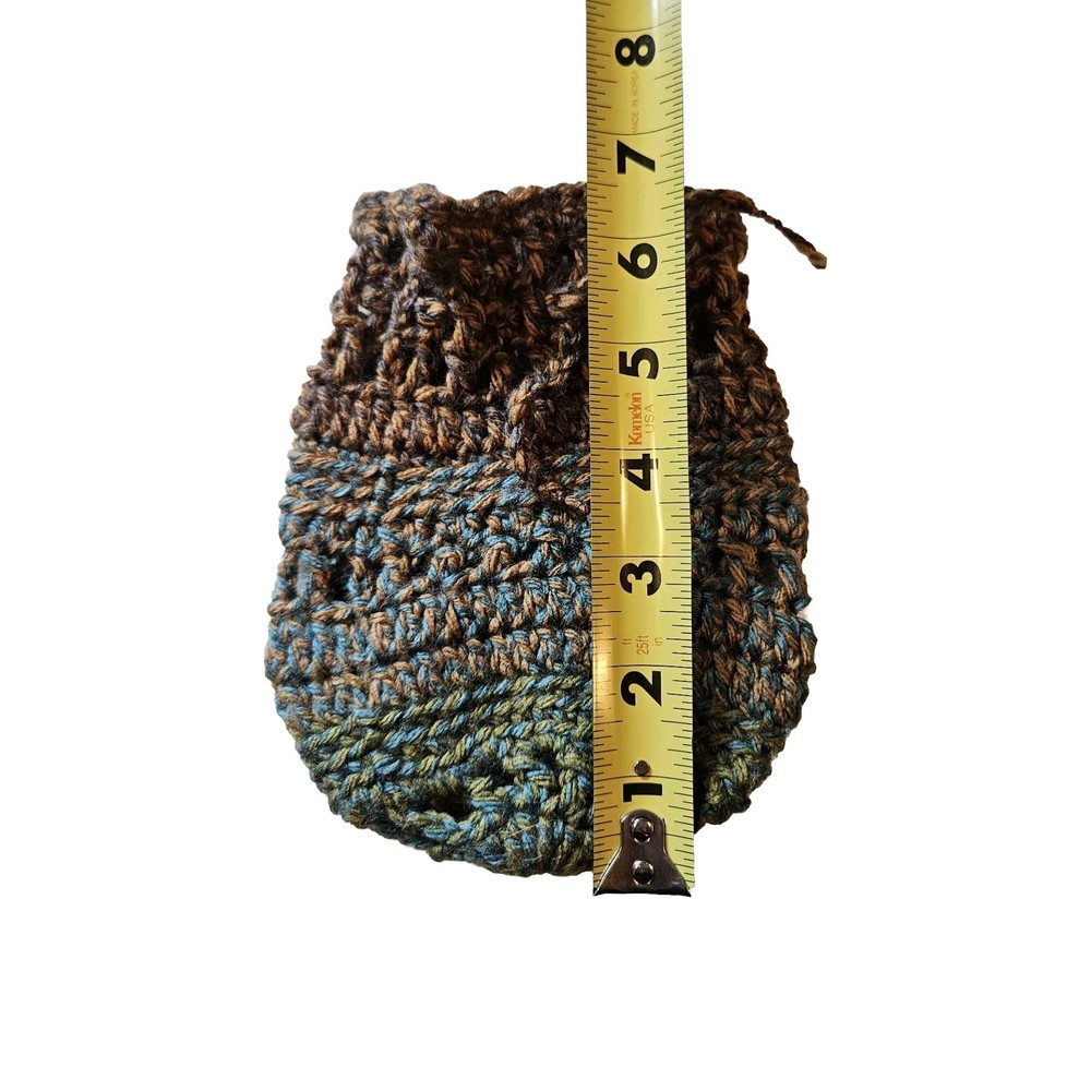Hand Made Crochet Drawstring Trinket Bag