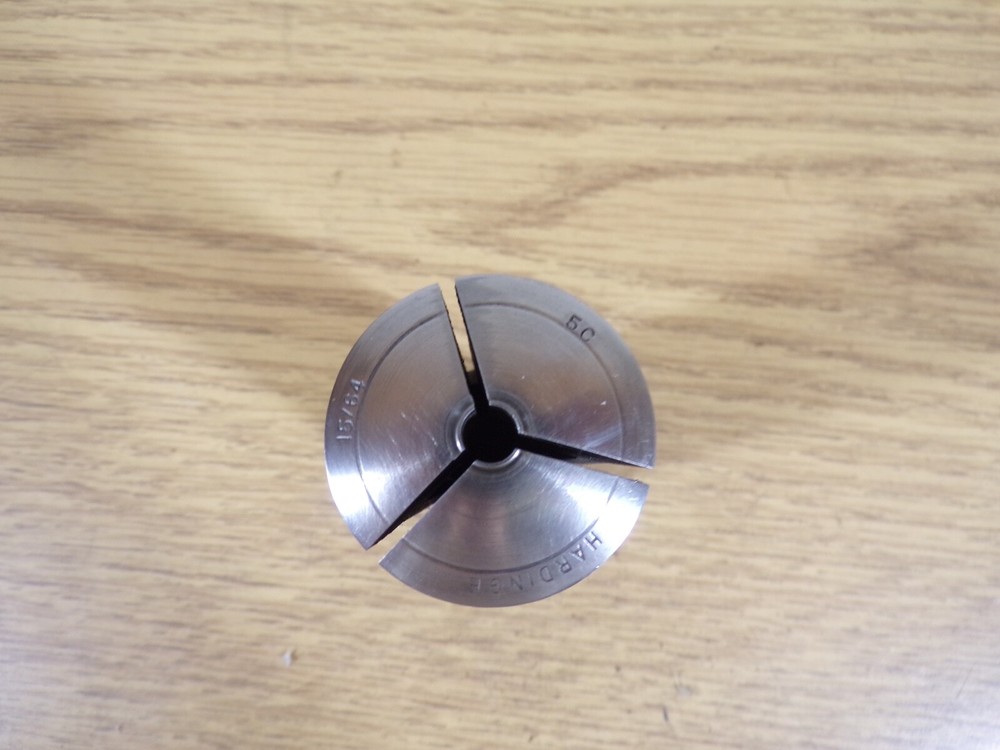 Hardinge 5C Round Smooth Collet, 15/64", No Internal Thread