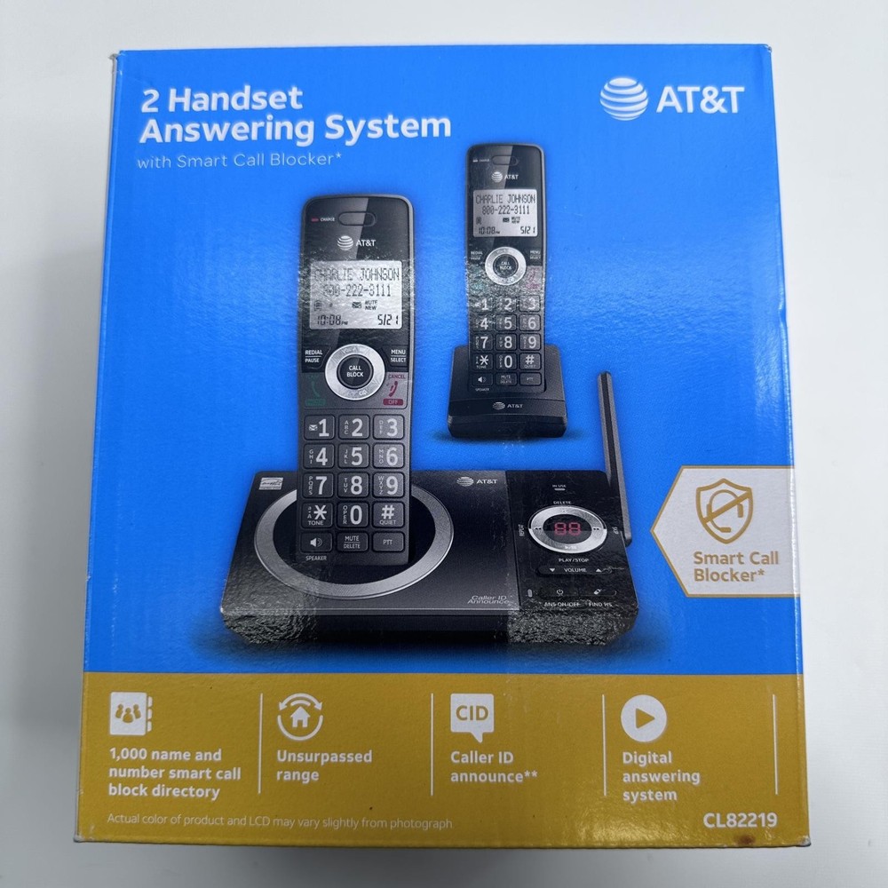 AT&T 2 Handset Answering System with Smart Call Blocker