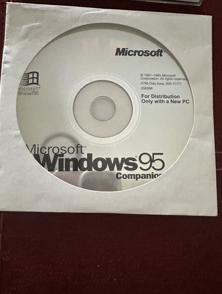 Vintage NEC Microsoft 95 Software CD bundle
