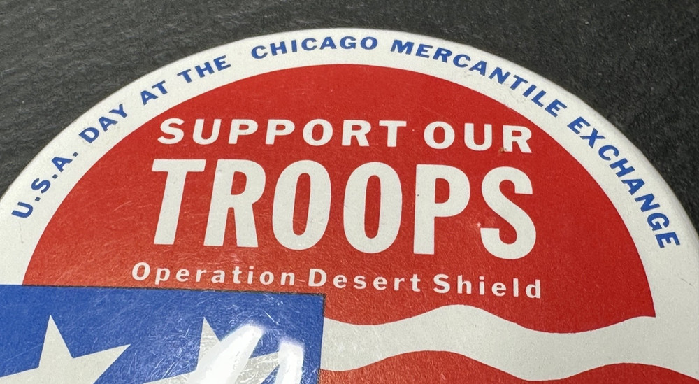 2 1990 OPERATION DESERT SHIELD SUPPORT OUR TROOPS PINS M209