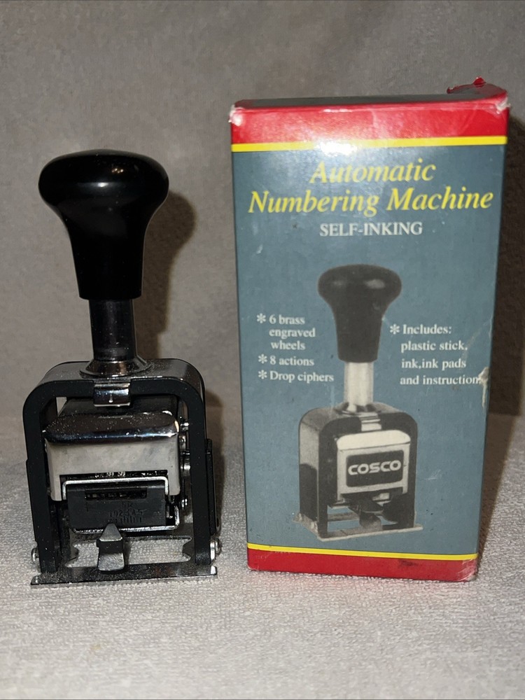 Cosco Automatic Numbering Machine Self Inking w/ Box