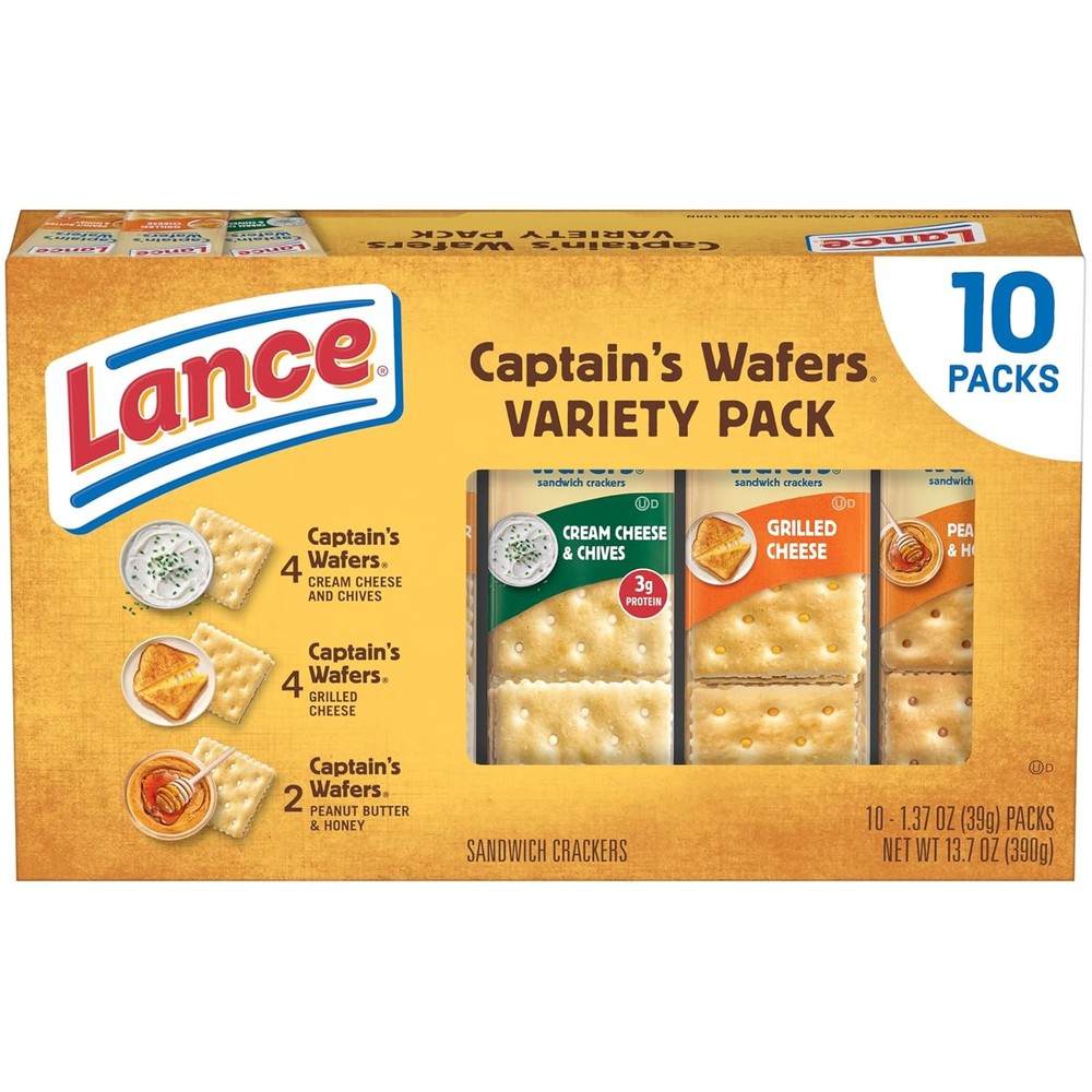 Sandwich crackers variety pack 10 packs