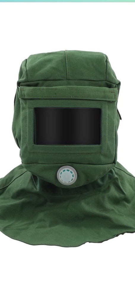 Sand Blasting Hood Blast Cap Anti Dust Wind Face Protector Sandblaster Helmet