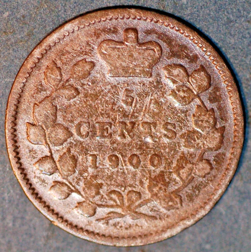 1900 Canada 5 Cents Victoria KM# 2