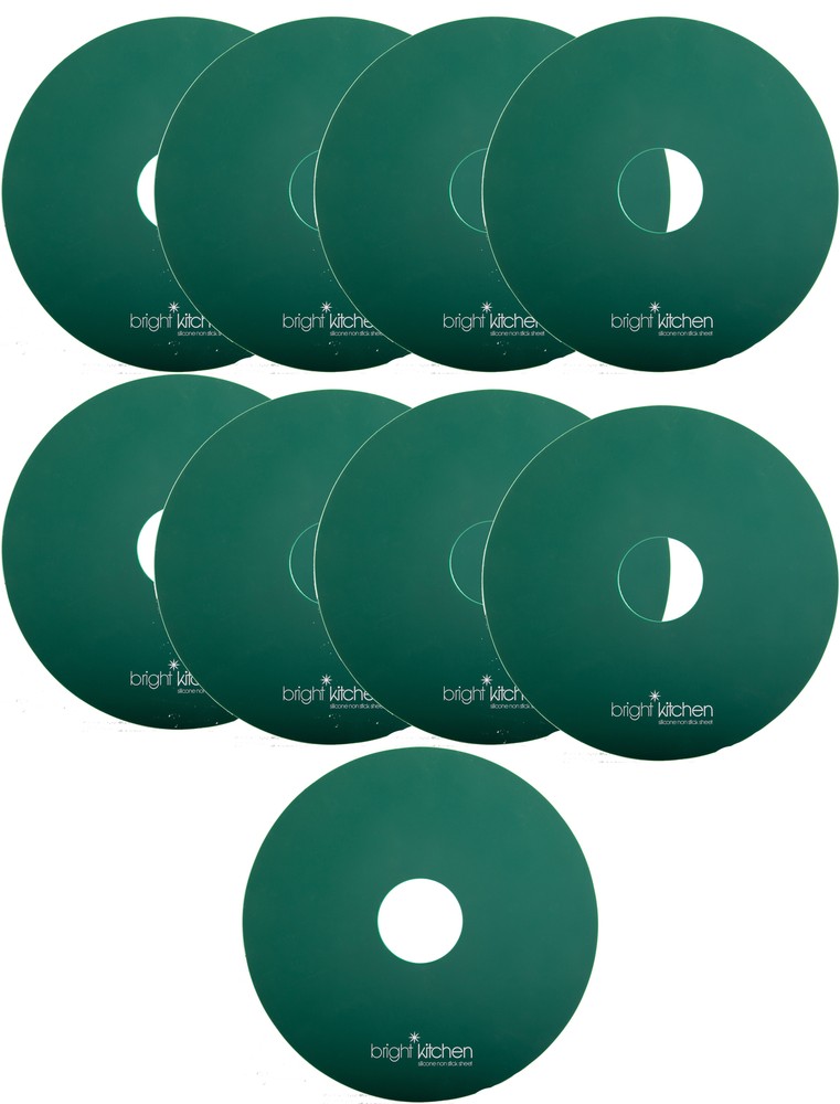 8 Silicone FLAT Dehydrator Sheets NON-Toxic for Nesco Round Dehydrators Fruit