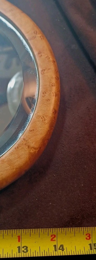 Vintage BirdsEye Maple Hand Held Beveled Mirror