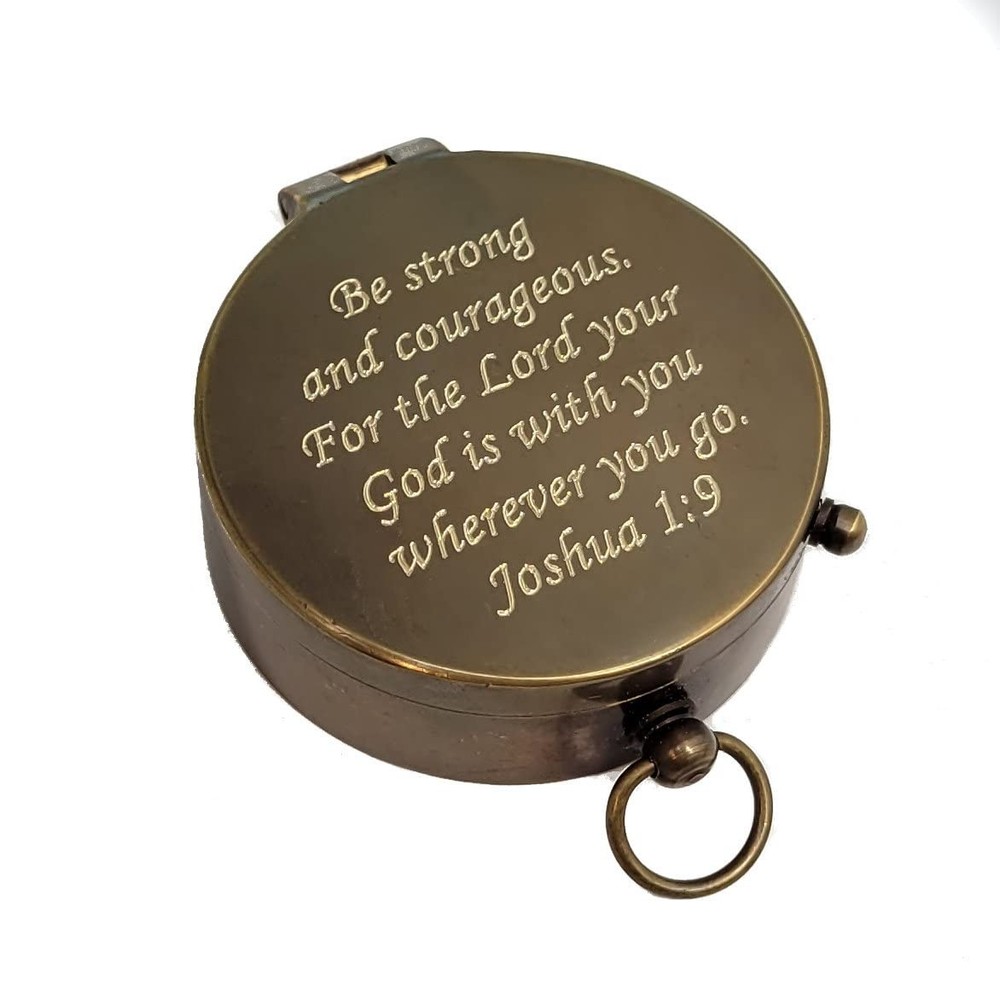 Personalized Compass Gift for Baptism, Confirmation | Religious Keepsake Engr...