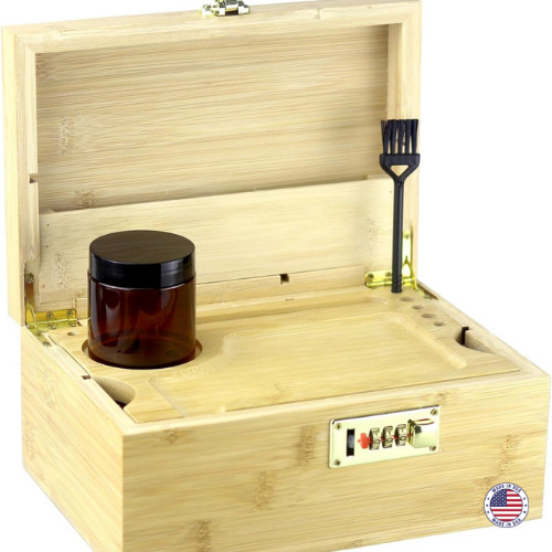 Hunterx Anime Stash Box Bamboo Locking Storage Box with Combo Luck