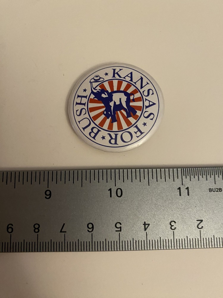 Kansas For Bush Pin Back Button P93