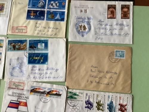 German Democratic Republic postal stamps covers 12 items Ref A1428