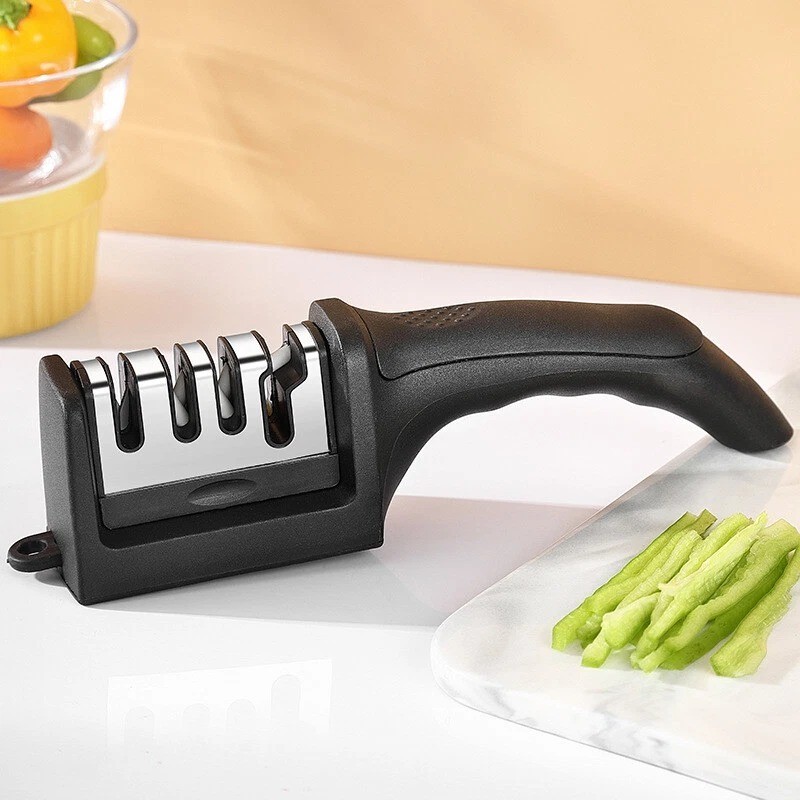 Knife Sharpener Professional Ceramic Tungsten Kitchen Sharpening System 4 Stage