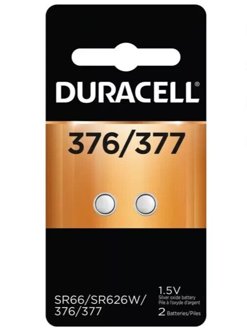 Duracell Button Cell Battery 376/377 1.5 V D377B2PK 2 Pack