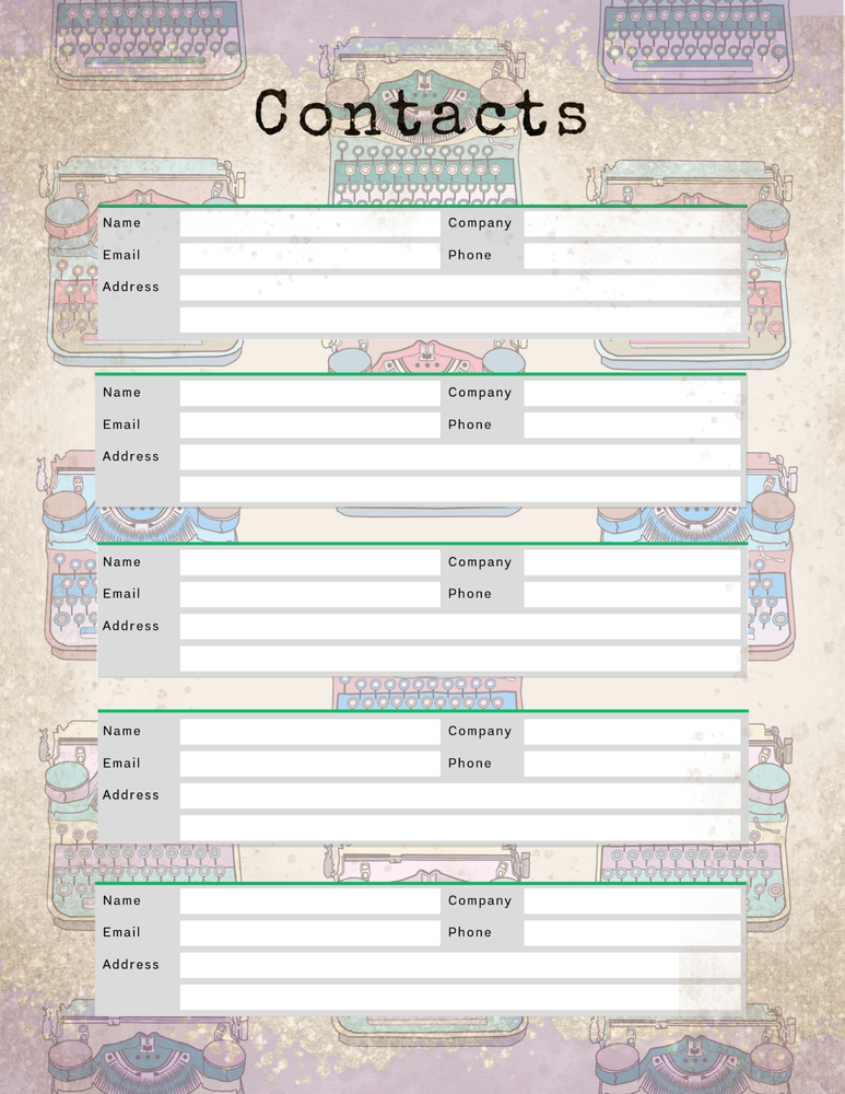 Back to The Typewriter Daily Planner & Grateful Themed Journal