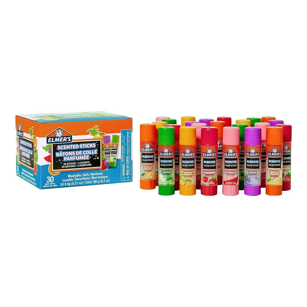 Elmer's Scented Glue Sticks Variety Pack 30 Count Fun Creative School Projects