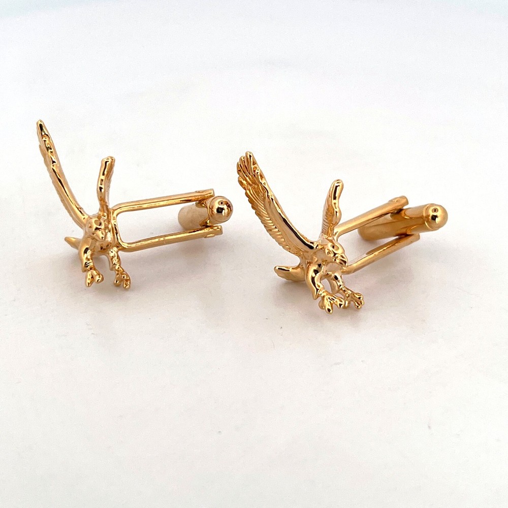 Gold Plated Eagle Cufflinks Ari D Norman