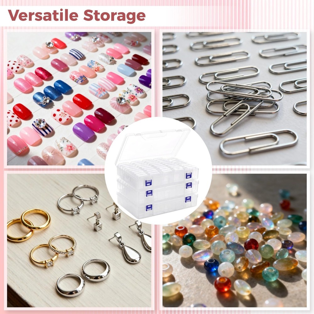 138 Pcs Plastic Bead Storage Containers, Includes 135 Small Storage Boxes and...