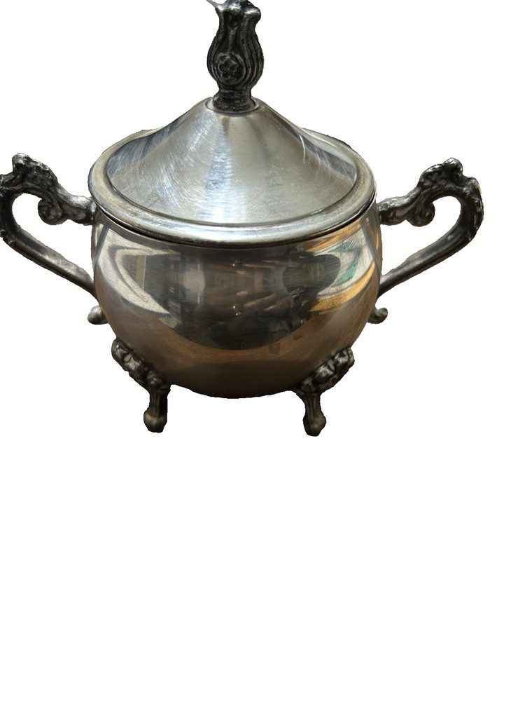 Vintage Leonard Silverplated Sugar Bowl with Lid