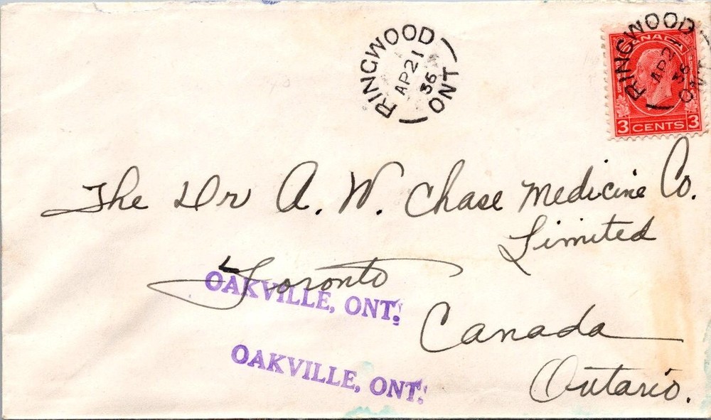 Canada 1936 Ringwood Ont - A02197