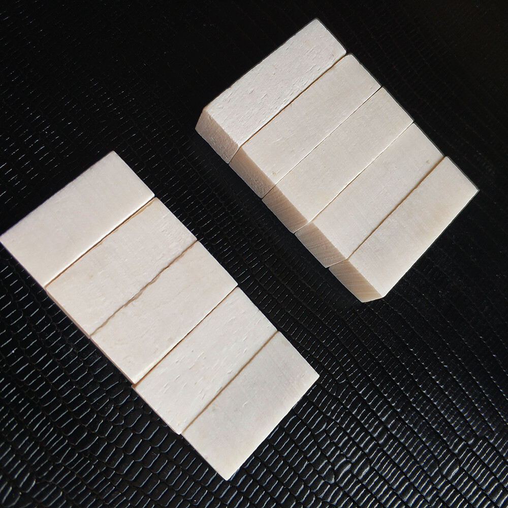5 Sets Violin White Bone Saddle + Nut material Violin Making Restore Repair