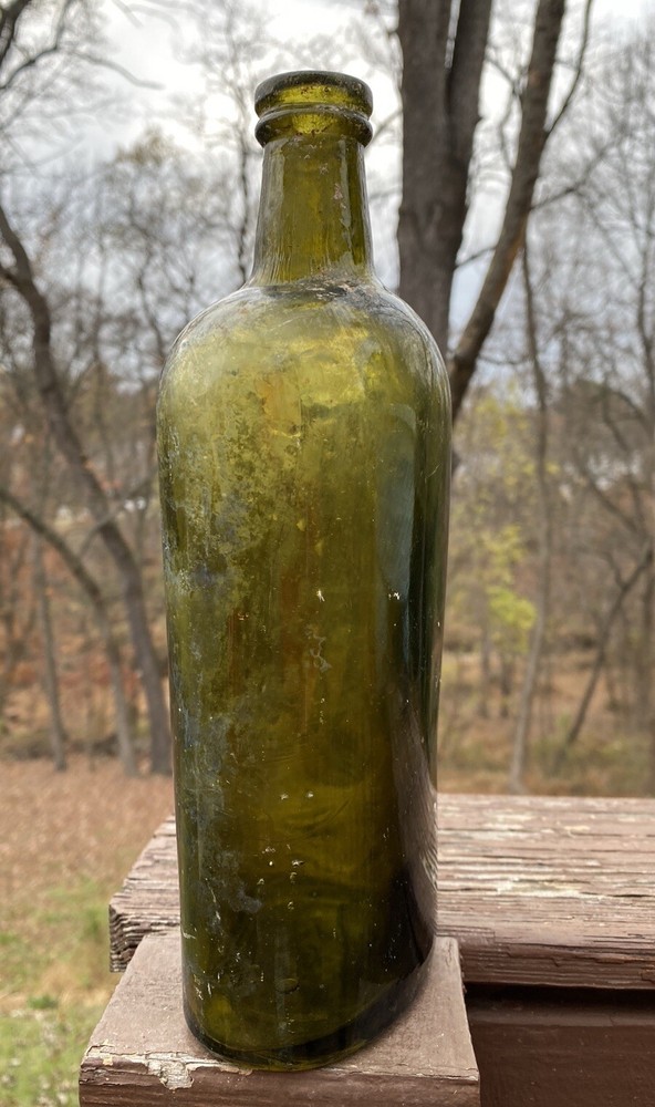 Large Green Scotch Whiskey Flask