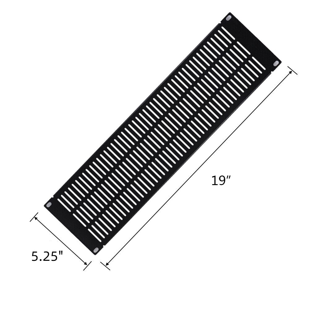 Three Space 3U-19" Vented Blank Network Rack Mount Server Panel Filler Spacer