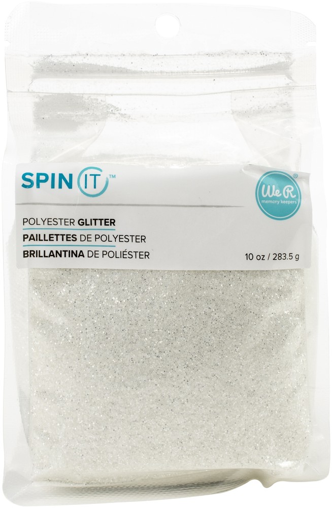 We R Memory Keepers Spin It Extra Fine Glitter 10oz-White - 2 Pack