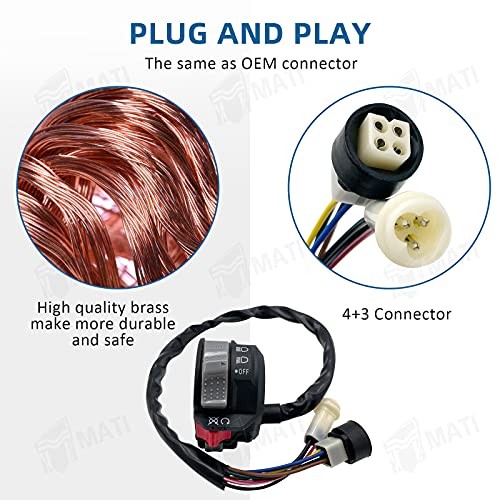 Left Handlebar Control Engine Start Run Off Headlight Switch for Yamaha Big