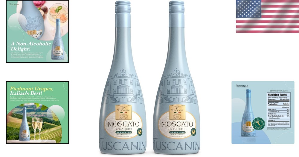 Elegant 25.3oz Sparkling Grape Juice Pack | Non-Alcoholic Celebration Solution