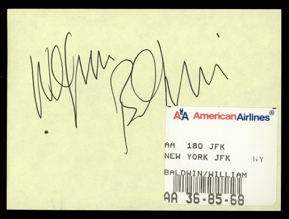 WILLIAM BALDWIN signed album page | "Backdraft" & "Sliver" - autograph