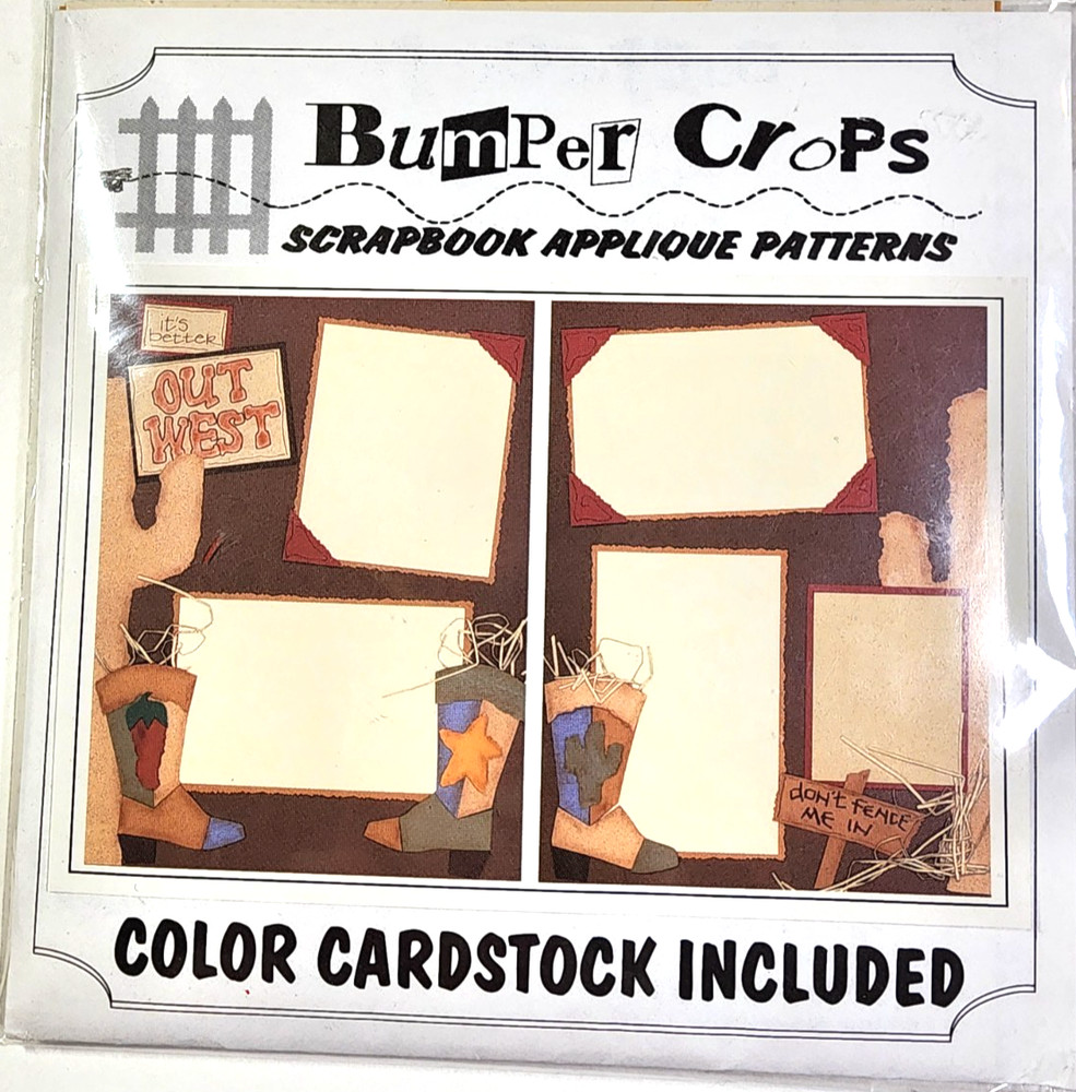 Out West Boots Kit for 2 Scrapbook Pages Designs Patterns Instructions 2000