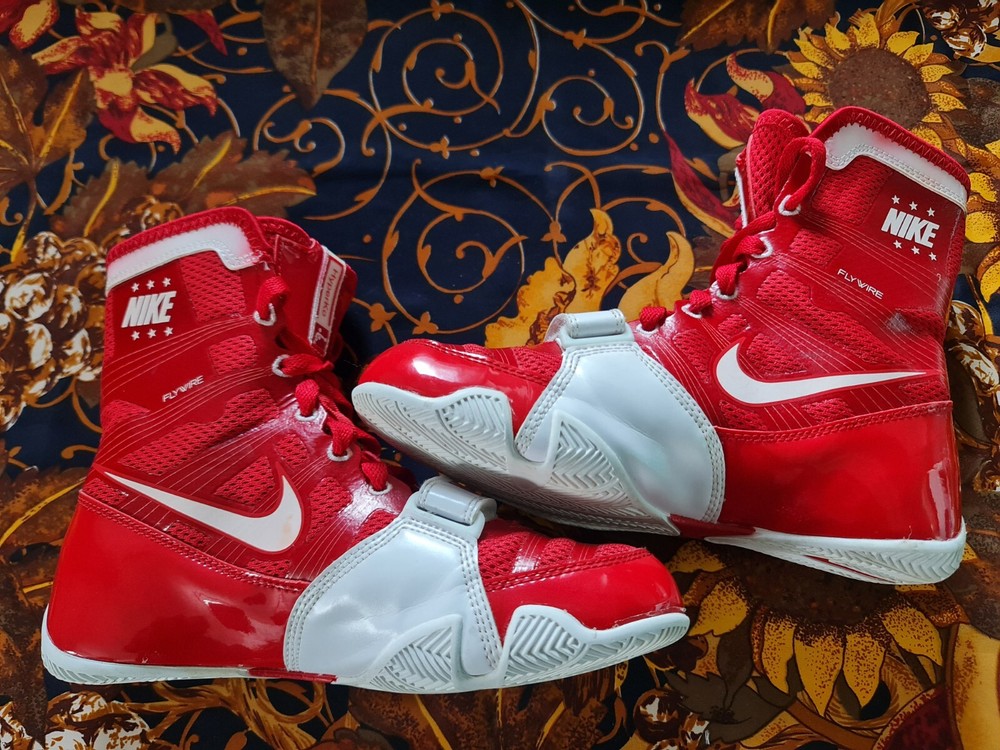Nike Hyper KO Boxing Boots Red/White Size 4 Limited Edition