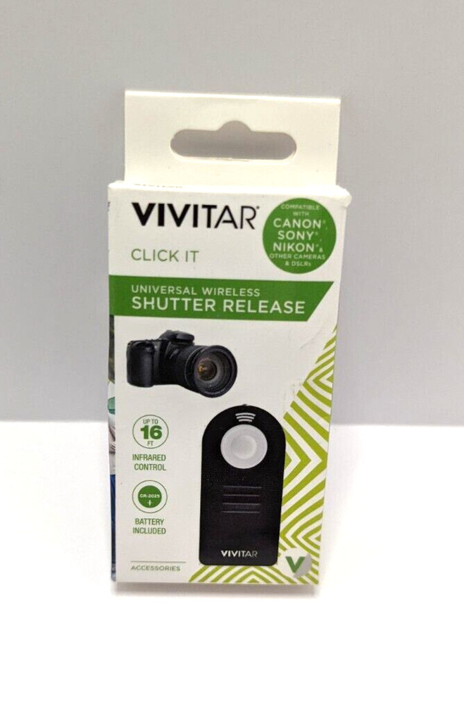 Vivitar VIV-RC6 Universal Wireless Shutter Release (Black) - NEW