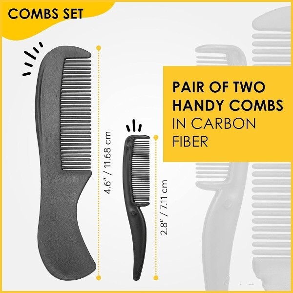 Beard Mustache Grooming Set - Precision Scissors and Combs Kit for Men -...