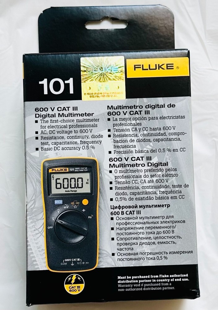 FLUKE 101 Basic Digital Multimeter Pocket Portable AC DC Volt Tester