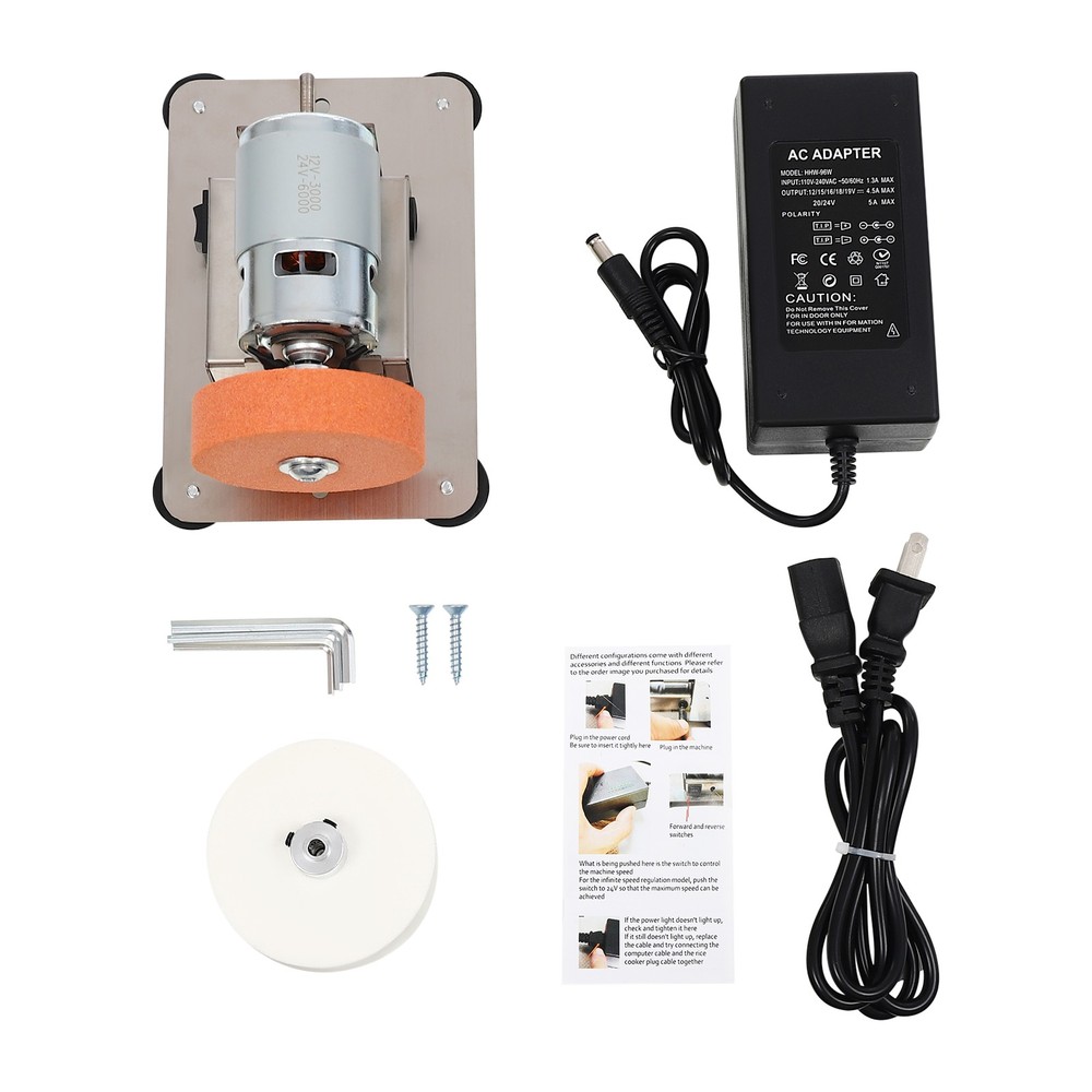 Electric Benchtop Sander Small Grinder Adjustable Variable Speed Table Grinder