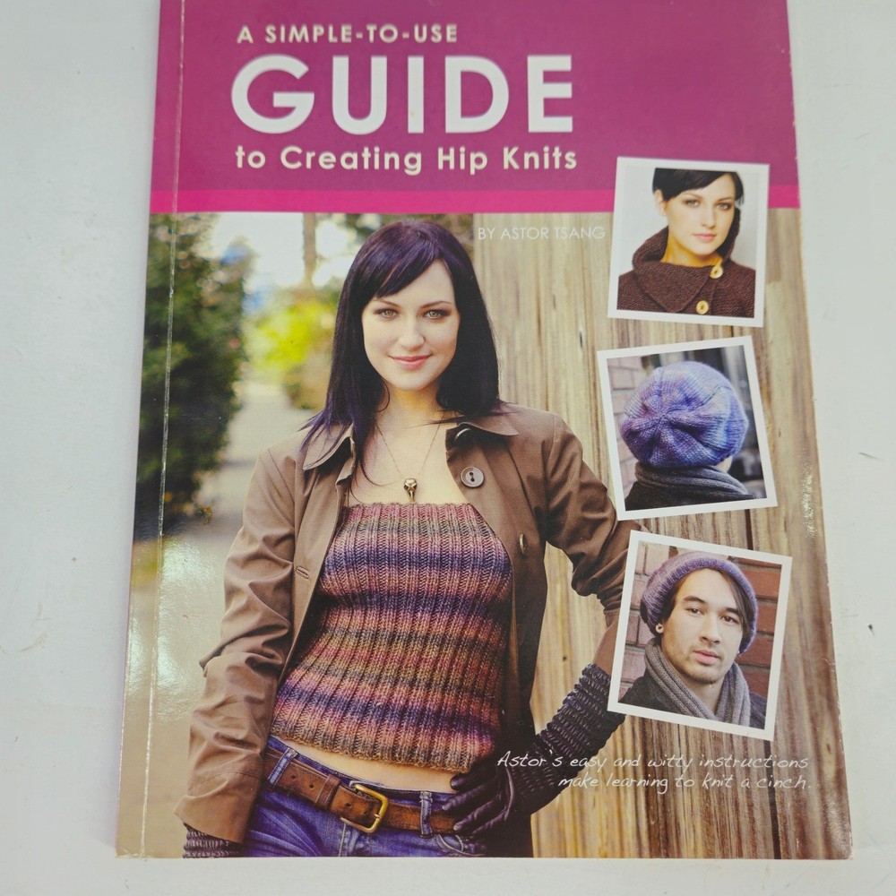 Knitting Crochet Pattern Book Lot Boye Chic Knits Guide to Creating Hip Knits
