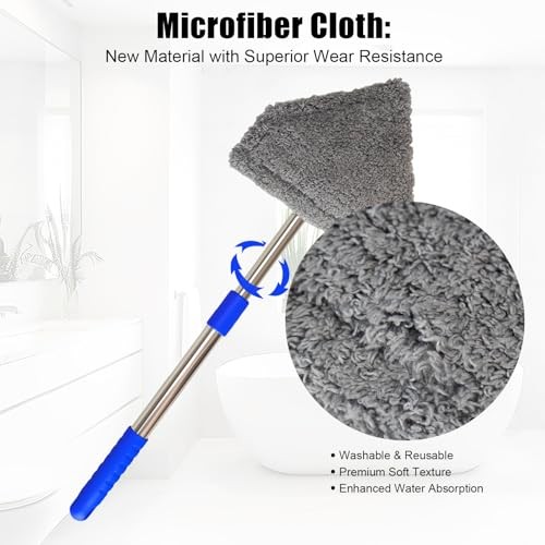 Windshield Squeegee Car Cleaning Tool, Equipped with 4 Reusable and Washable