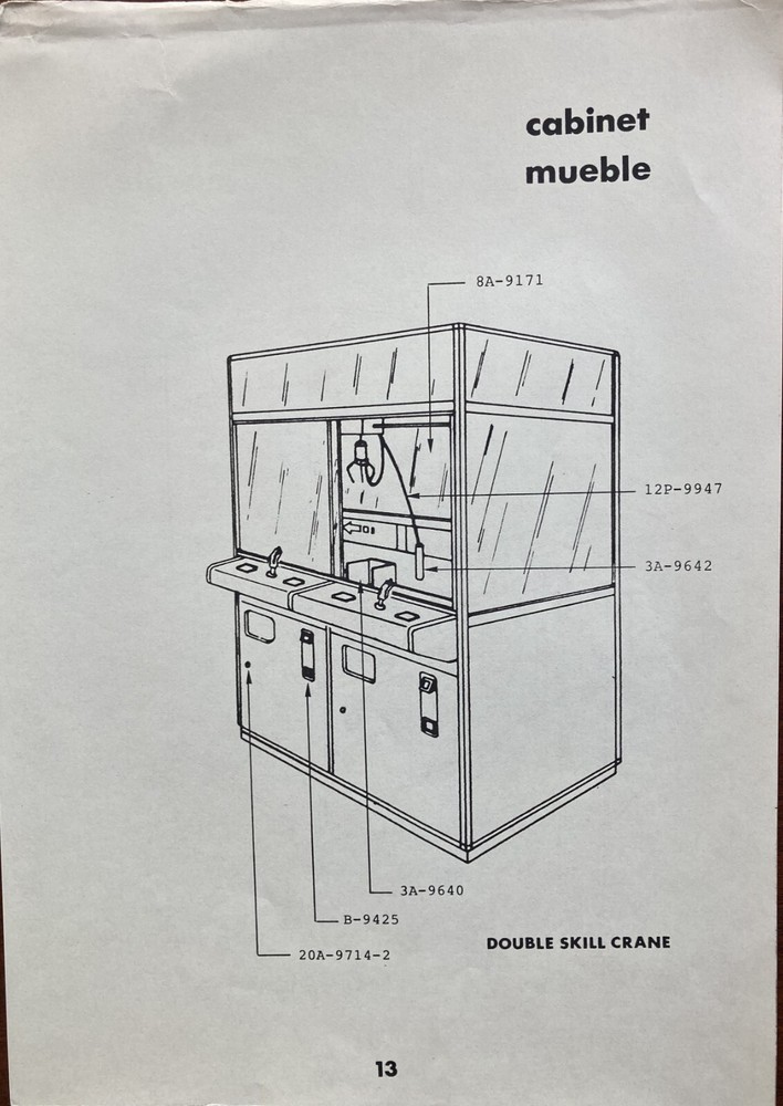 Sonic Skill Crane Claw Game Manual
