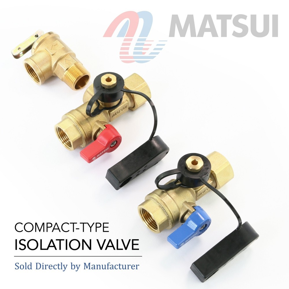 3/4" Tankless Water Heater Isolation Valve Kit (Threaded)  Rinnai