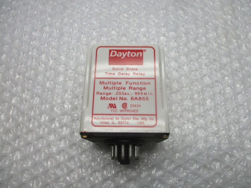 DAYTON 6A855 TIME DELAY RELAY UNMP