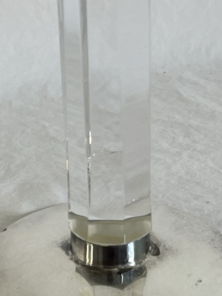 Vintage Silverplate and Crystal Candlesticks