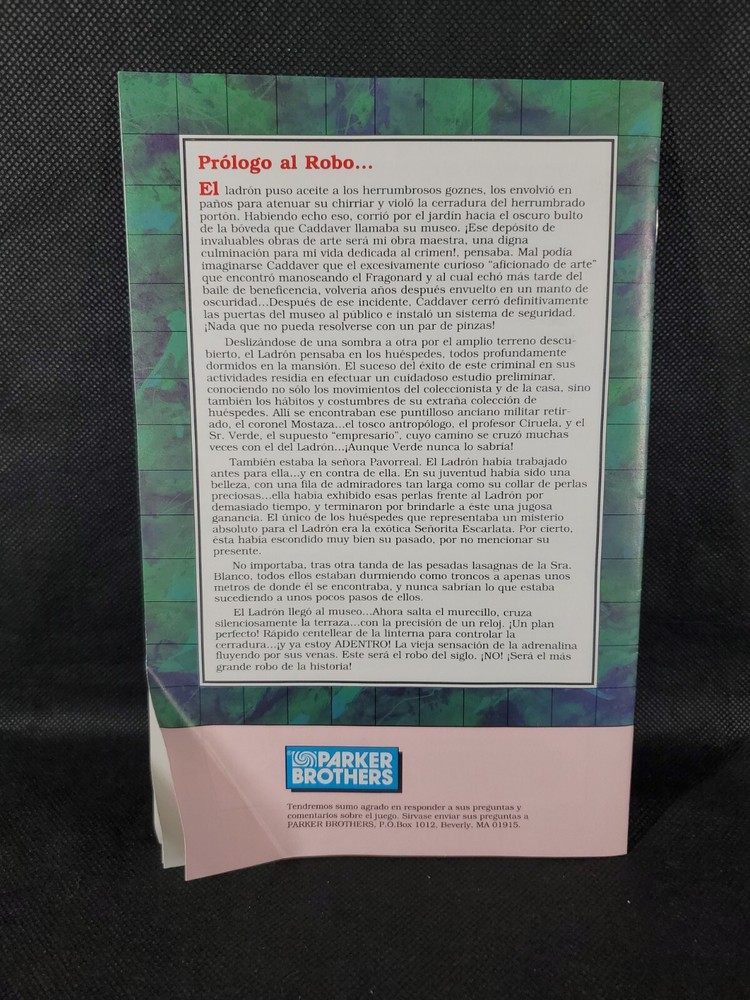 Clue Great Museum Caper Spanish Instructions Board Game Replacement Part Piece