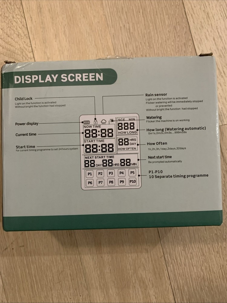 WT05 Automatic Water Timer IP54 Rain Sensor & Child-Lock – 1‑Zone, 10 Programs