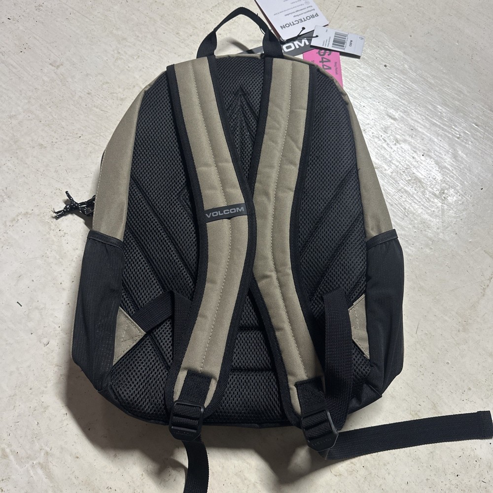 VOLCOM Dark Khaki Variable Back Pack School Bag Hiking Carry Brown BACKPACK