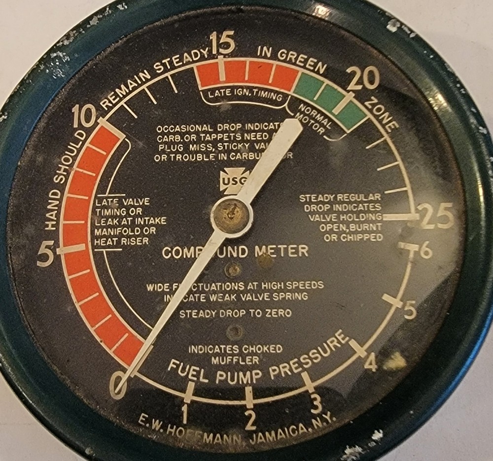 Compound Meter By E.W. Hoffmann , Vintage, Not Tested , For Autos