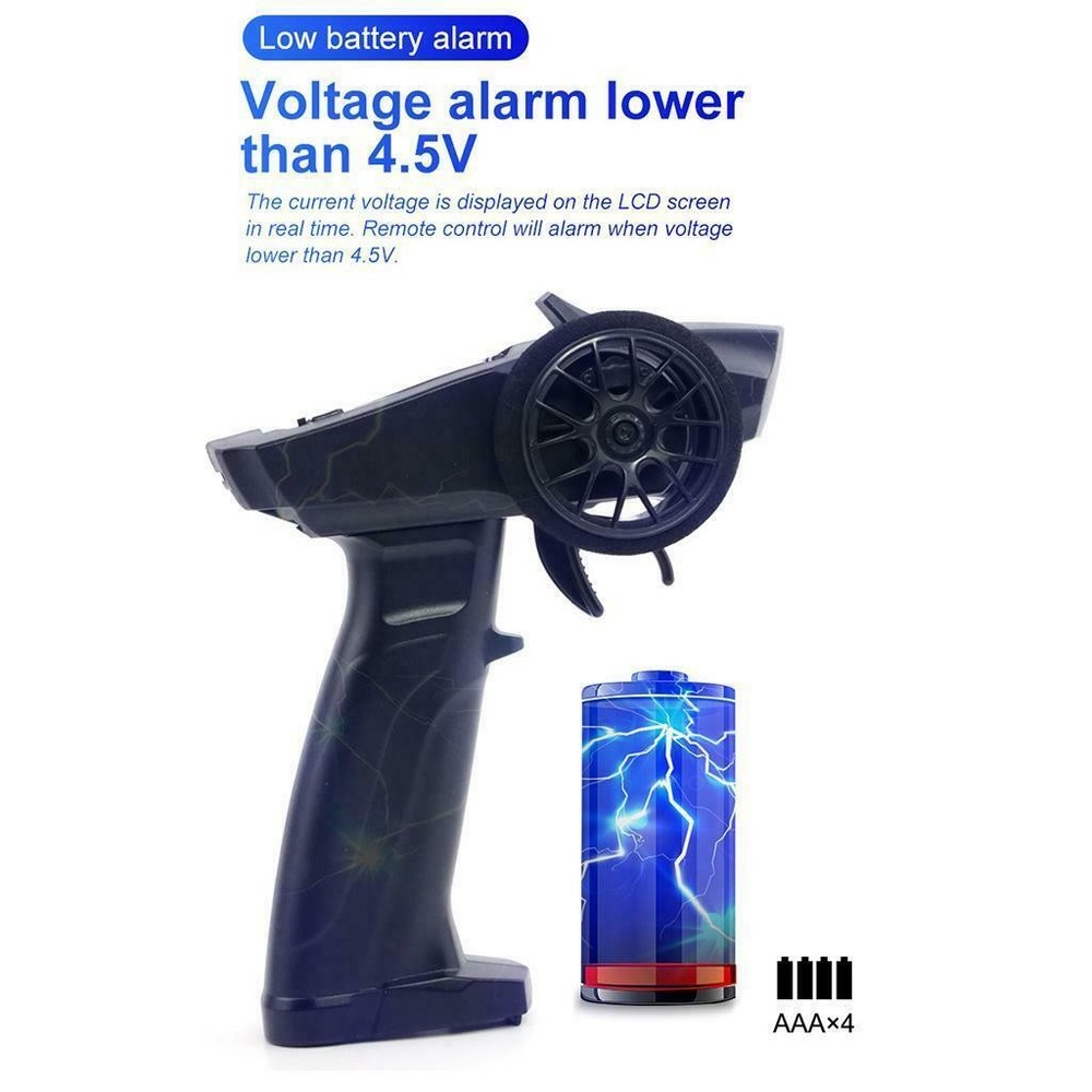 2.4G 4CH LCD Display Waterproof RC Car Remote Controller Transmitter w/ Receiver