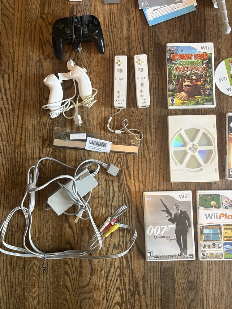 SUPER Custm Wii Console Brew Mod🐢 Bundle With Controllers And Games